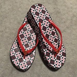 Tory burch size 8 flip flop wedges